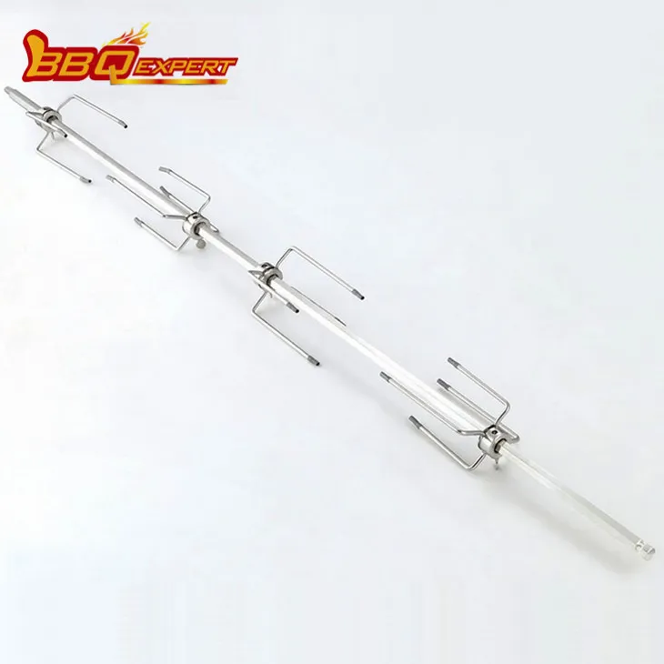 Nerūdijančio plieno keturių šakų šakės BBQ Rotisserie rinkinys